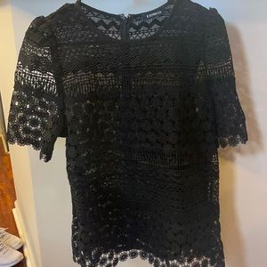 Express lace dress shirt size medium never worn black